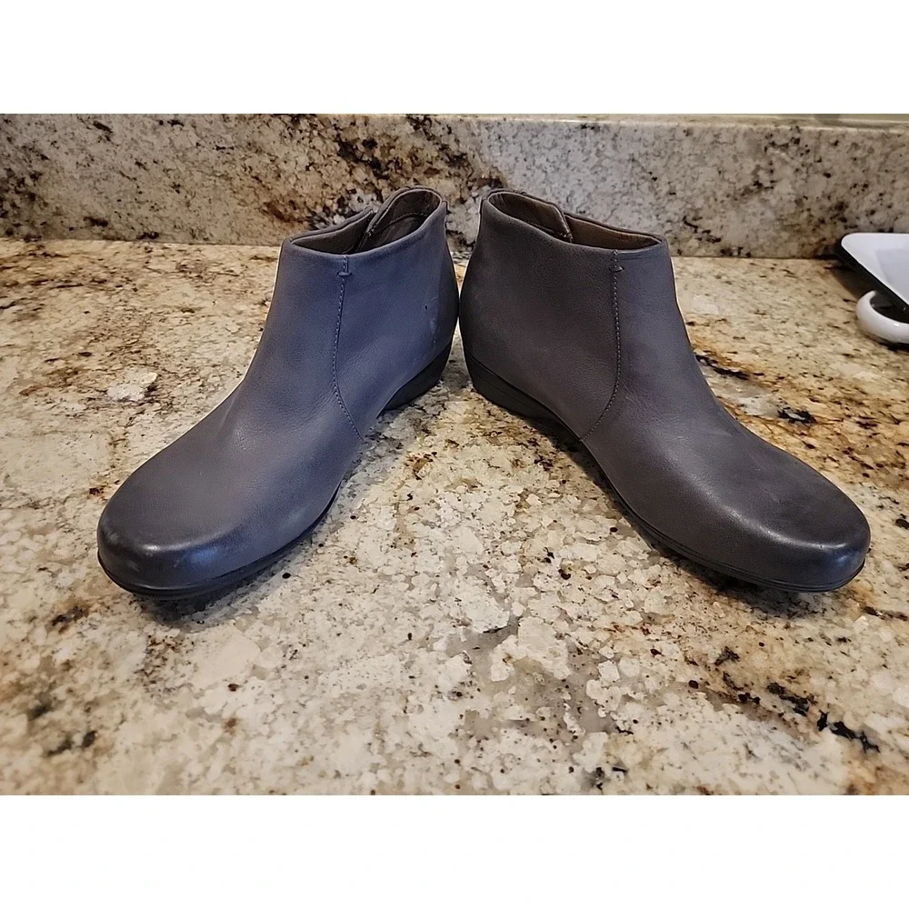 Women Dansko Fifi Ankle Boot Grey Burnished Nubuck Sz EU40 US 9-9.5 Comfort  NEW